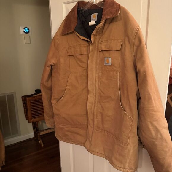 Men’s 2Xl Carhartt Duck canvas Jacket with quilt lining.‎ Zipper front - Picture 1 of 14